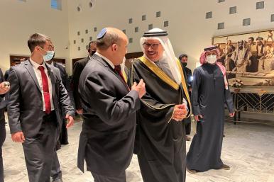 Israeli Prime Minister meets Bahraini foreign minister al-Zayan in Manama - source: Reuters