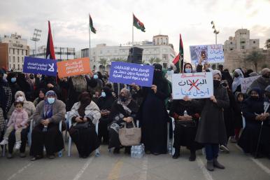 Libyans protest against their parliament's decision to appoint a new prime minister in Tripoli - source: Reuters