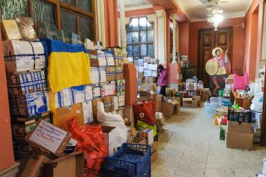 Humanitarian aid supplies in Lviv, Ukraine - Source: Reuters