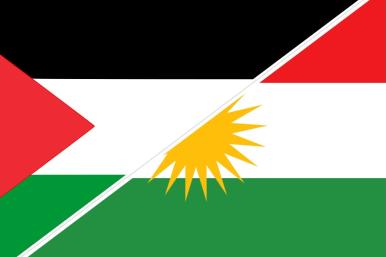 Kurd/Palestine Flags