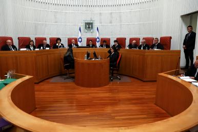 The Israeli Supreme Court in session - source: Reuters