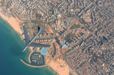 US and Israeli military planes participate in the 2023 Juniper Oak joint exercise over Ashdod, Israel - source: IDF