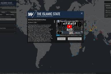 Screenshot of The Washington Institute's Islamic State interactive map