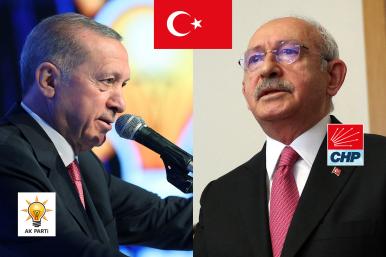 Candidates Recep Tayyip Erdogan and Kemal Kilicdarolgu, May 2023 Turkish elections