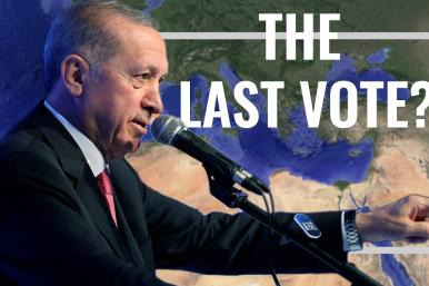 Thumbnail image showing Turkish president Erdogan and "The Last Vote?" title