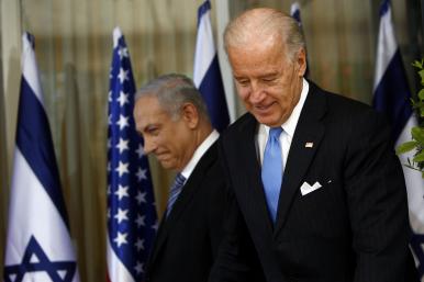 Then Vice President Joe Biden meets with Israeli Prime Minister Netanyahu in 2010 - source: Reuters