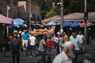 Bread vendor outside the Old City of Jerusalem