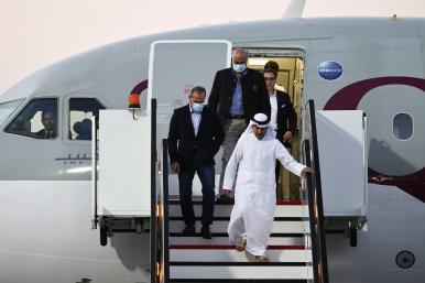 American prisoners released by Iran arrive in Doha, Qatar,in September 2023 - source: Reuters