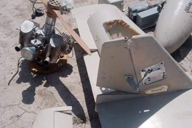 Qasef-2k drone in Iraq, photograph made public on August 23, 2022