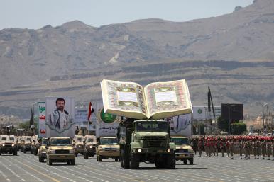 Houthis parade through Sanaa to mark anniversary of coup, September 2023