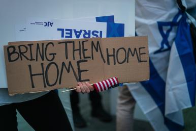 Protesters in New York City demand the release of U.S. citizens held hostage by Hamas in Gaza - source: Reuters