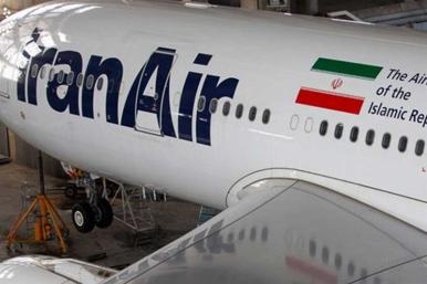 Iran Air passenger plane undergoing maintenance