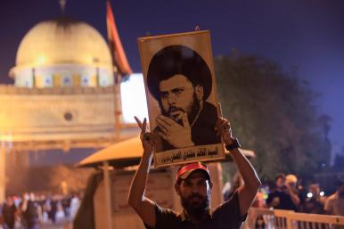 Moqtada al-Sadr poster, Baghdad, 2022