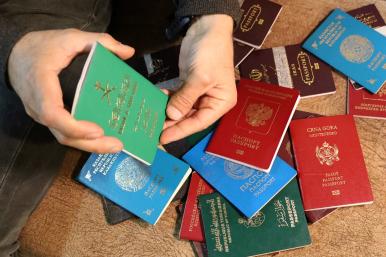 Passports seized from foriegn fighters in northern Syria - source: Reuters