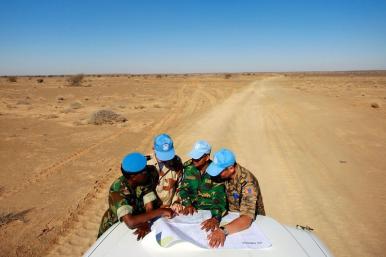 UN peacekeeping troops serving with the MINURSO mission in Western Sahara - source: United Nations