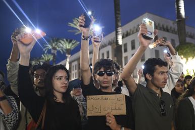 Moroccan youth protest in Rabat in 2025 - source: Reuters