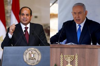 A photo illustration shows Egyptian President Sisi and Israeli Prime Minister Netanyahu - source: Reuters
