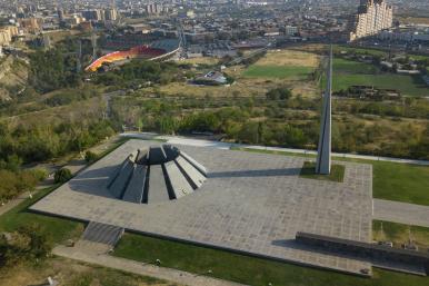 Photo of the Armenian genocide memorial in Yerevan.