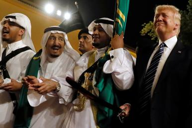 President Donald Trump meeting with King Salman in Saudi Arabia in 2017 - source: Reuters