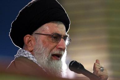 Iran's supreme leader, Ayatollah Ali Khamenei, speaking