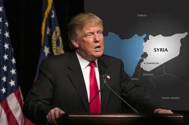 President Donald Trump speaks about Syria