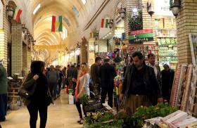 Shoppers at a market in Erbil