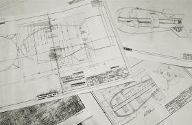 Nuclear warhead schematics from the Manhattan Project, 1945