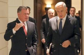 Jordanian King Abdullah II speaks with Israeli Prime Minister Netanyahu