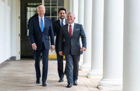 Biden, Jordan's King Abdullah, Crown Prince Hussein