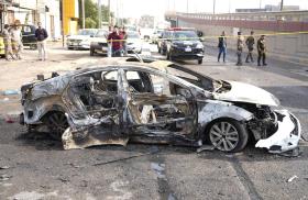 Exploded car in Basra