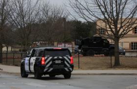 Police respond to a terrorist hostage-taking at a Texas synagogue - source: Reuters