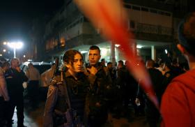 Israeli police respond to a shooting in Tel Aviv - source: Reuters
