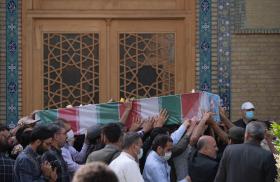 Funeral in Tehran for a slain IRGC colonel
