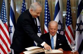 Israeli prime minister Natanyahu and U.S. president Biden in Jerusalem in 2021 - Source: Reuters
