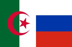 Illustration of the Algerian and Russian flags
