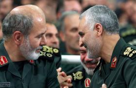 Iranian military leaders Ali Akbar Ahmadian and Qasem Suleimani - source: Reuters