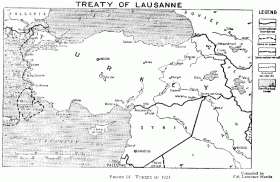 map of Treaty of Lausanne