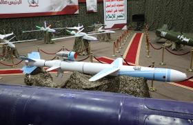 Houthi drone aircraft on display in Yemen - source: Reuters