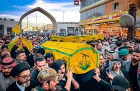 HaN killed fighters covered with their flag in the coffin, Nov 2023