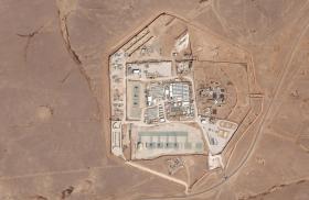 Satellite view of the U.S. military outpost known as Tower 22, in Rukban, Rwaished District, Jordan October 12, 2023 in this handout image. Source - Planet Labs PBC/via Reuters