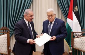 Palestinian Authority Prime Minister Shtayyeh and President Abbas - source: Reuters