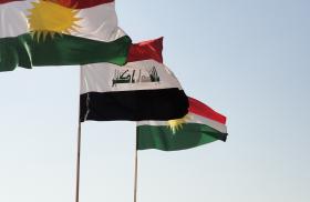 KRG and Iraq flags, Erbil