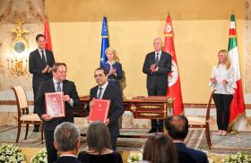 Tunisian President Kais Said with European leaders