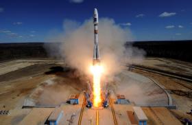 A Russian Soyuz rocket launches from Baikonur Coxmodrome in Kazakhstan - source: Reuters