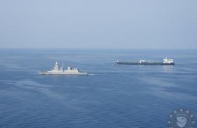 EU vessel participating in Operation Aspides against the Houthis.