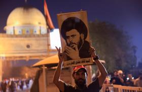 Moqtada al-Sadr poster, Baghdad, 2022