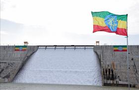 Photo of Ethiopia's Grand Renaissance Dam, September 2025.
