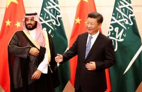 Saudi Deputy Crown Prince Mohammed bin Salman meets with Chinese President Xi in Beijing in 2019 - source: Reuters