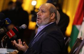 Hamas leader Khalil al-Hayya, speaks during a press conference in Gaza City, on February 3, 2021 - source: Reuters