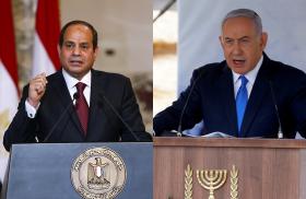A photo illustration shows Egyptian President Sisi and Israeli Prime Minister Netanyahu - source: Reuters